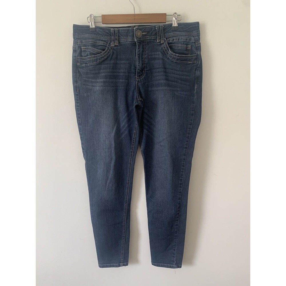 Democracy Jeans Women's Size 12 Blue Denim 'Ab' Technology Skinny Dark Wash